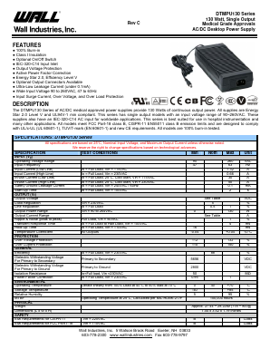 DTMPU130 Datasheet PDF Wall Industries,Inc.