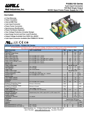 PSSBU150-108 Datasheet PDF Wall Industries,Inc.