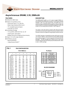 WED8L24257V Datasheet PDF White Electronic Designs Corporation