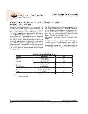 ENH057Q1-XXX Datasheet PDF White Electronic Designs Corporation