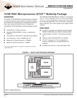 WED3C7410E16M450BHC Datasheet PDF White Electronic Designs Corporation