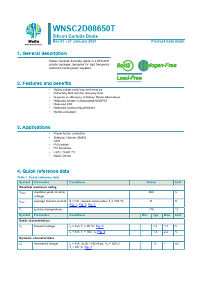 WNSC2D08650TJ Datasheet PDF WeEn Semiconductors