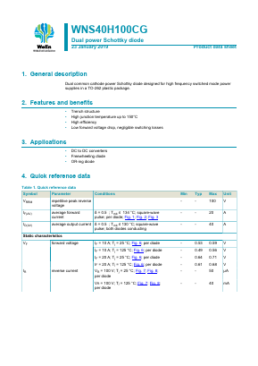 WNS40H100CG Datasheet PDF WeEn Semiconductors