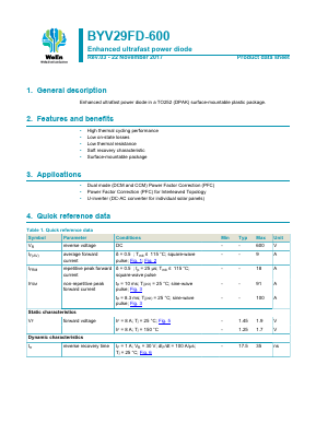 BYV29FD-600 Datasheet PDF WeEn Semiconductors