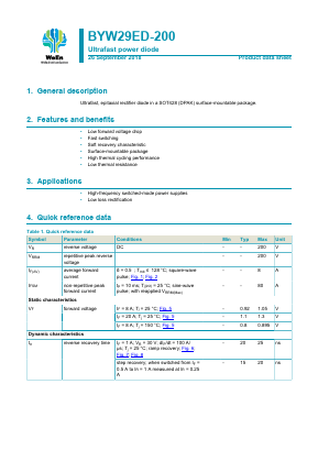 BYW29ED-200 Datasheet PDF WeEn Semiconductors