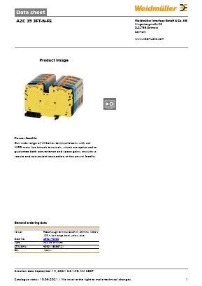 2552140000 Datasheet PDF Weidmuller