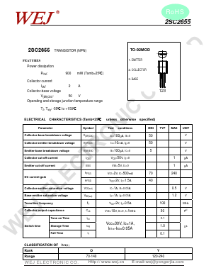 2SC2655 Datasheet PDF WEJ ELECTRONIC CO.