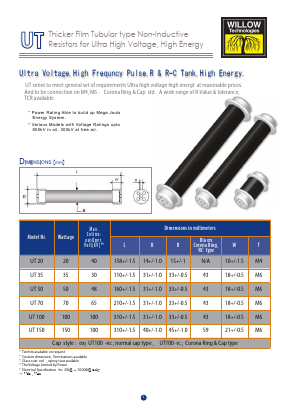 UT70 Datasheet PDF Willow Technologies Ltd