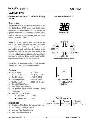 WAS4717Q Datasheet PDF Will Semiconductor Ltd.
