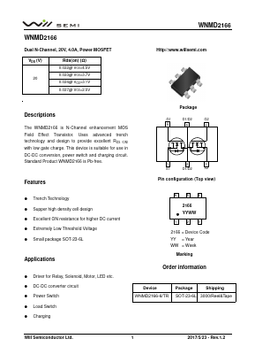 WNMD2166 Datasheet PDF Will Semiconductor Ltd.