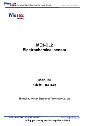 ME3-CL2 Datasheet PDF Zhengzhou Winsen Electronics Technology Co., Ltd.