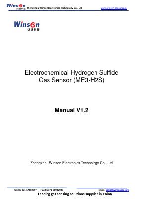 ME3-H2S Datasheet PDF Zhengzhou Winsen Electronics Technology Co., Ltd.