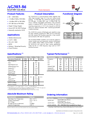 AG303-86 Datasheet PDF WJ Communications => Triquint