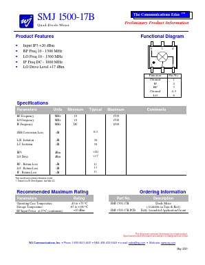 SMJ1500-17B-PCB Datasheet PDF WJ Communications => Triquint