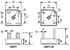 GBPC1506W-LF Datasheet PDF Won-Top Electronics