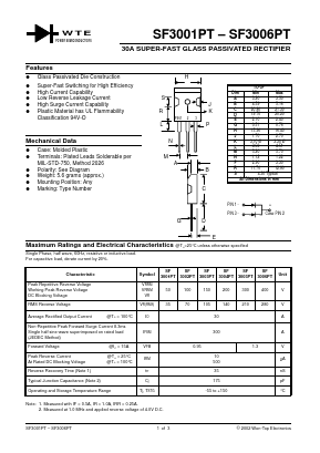 SF3001PT Datasheet PDF Won-Top Electronics