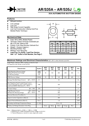 AR35G-LF Datasheet PDF Won-Top Electronics