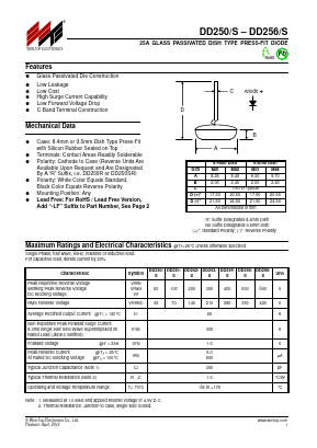 DD250 Datasheet PDF Won-Top Electronics