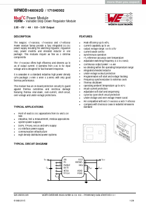 WPMDB1400362Q Datasheet PDF Wurth Elektronik GmbH 