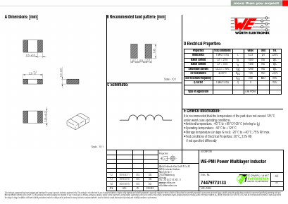 74479773133 Datasheet PDF Wurth Elektronik GmbH & Co. KG, Germany.