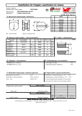 744775168 Datasheet PDF Wurth Elektronik GmbH & Co. KG, Germany.
