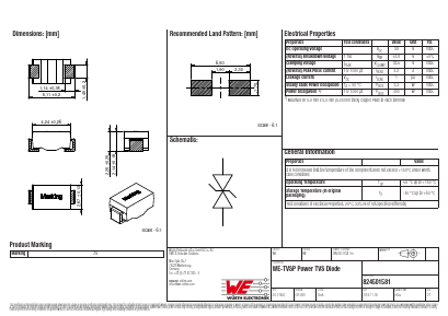 824501581 Datasheet PDF Wurth Elektronik GmbH & Co. KG, Germany.