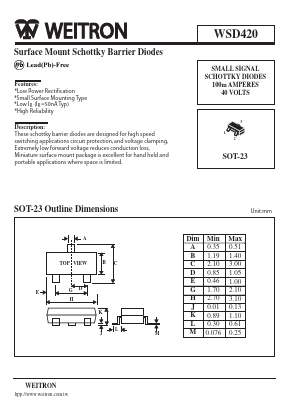 WSD420 Datasheet PDF Weitron Technology