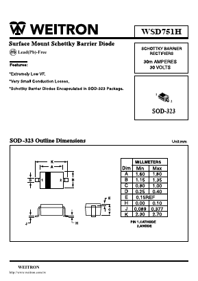 WSD751H Datasheet PDF Weitron Technology