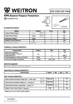 2SC1383 Datasheet PDF Weitron Technology