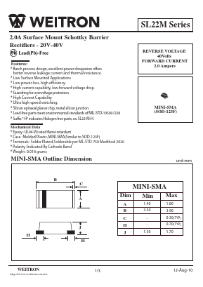 SL24-M-H Datasheet PDF Weitron Technology