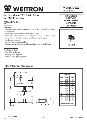 WOST03C Datasheet PDF Weitron Technology