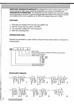 MG15Q1YK1 Datasheet PDF Westcode -> Ixys
