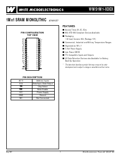 WMS1M1-35DEI Datasheet PDF White Electronic Designs => Micro Semi