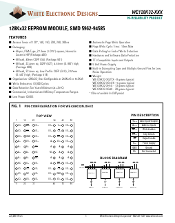 WE128K32-XG4X Datasheet PDF White Electronic Designs => Micro Semi