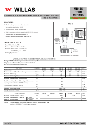 MB12S Datasheet PDF Willas Electronic Corp.