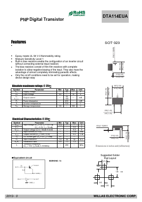 DTA114EUA Datasheet PDF Willas Electronic Corp.