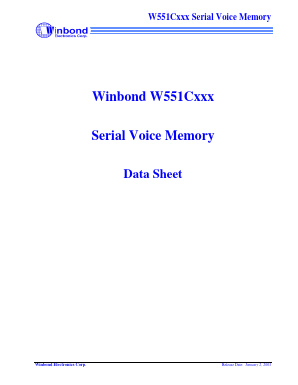 W551C010 Datasheet PDF Winbond