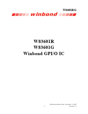 W83601R Datasheet PDF Winbond
