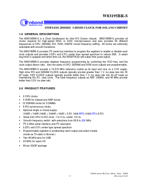 W83195BR-S Datasheet PDF Winbond