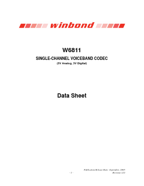 W6811 Datasheet PDF Winbond