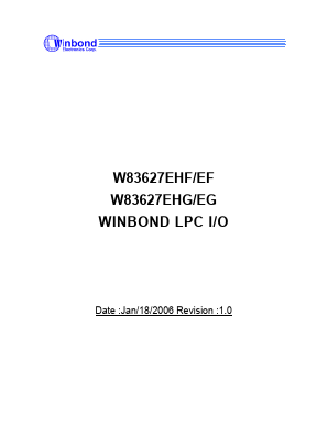 W83627EEG Datasheet PDF Winbond