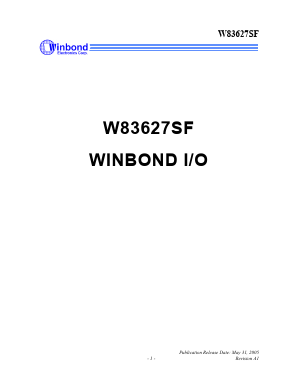 W83627SF Datasheet PDF Winbond