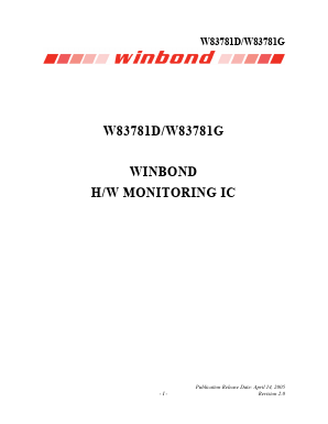 W83781G Datasheet PDF Winbond