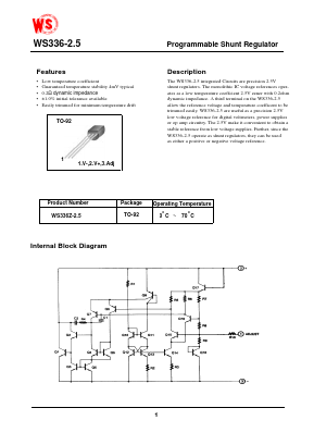 WS336-2.5 Datasheet PDF Wing Shing International Group