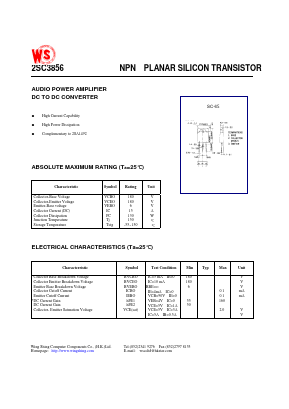 2SC3856 Datasheet PDF Wing Shing International Group