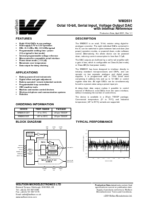 WM2631 Datasheet PDF Wolfson Microelectronics plc