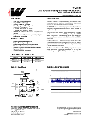 WM2637ID Datasheet PDF Wolfson Microelectronics plc