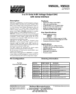 WM5628LIN Datasheet PDF Wolfson Microelectronics plc