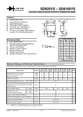 SD830YS-T3 Datasheet PDF Won-Top Electronics