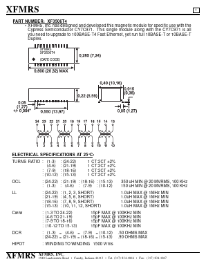 XF3506T4 Datasheet PDF XFMRS Inc.